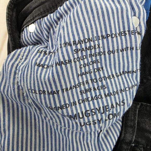 Mugsy Squid Inks Jeans Black Casual Size 35x30 - Picture 10 of 14